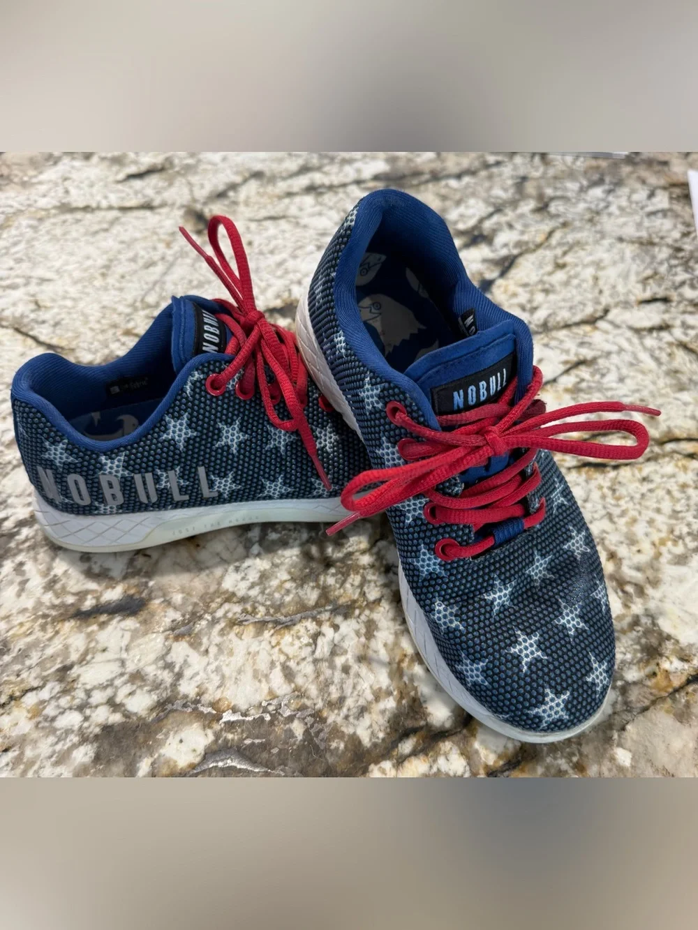 NOBULL SuperFabric Flag Edition Trainers in Women’s Size 6 Men’s Size 4.5  EUC